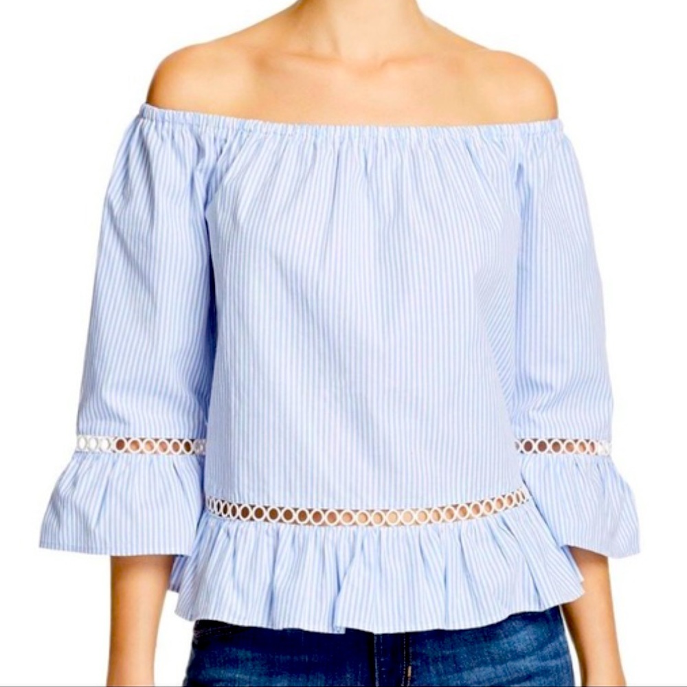 Aqua Off The Shoulder Top